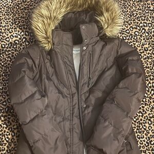 Calvin Klein Tan Faux Fur Headband